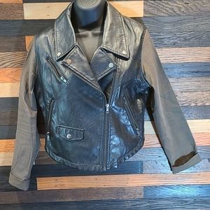 MATERIAL GIRL LEATHER BLACK JACKET